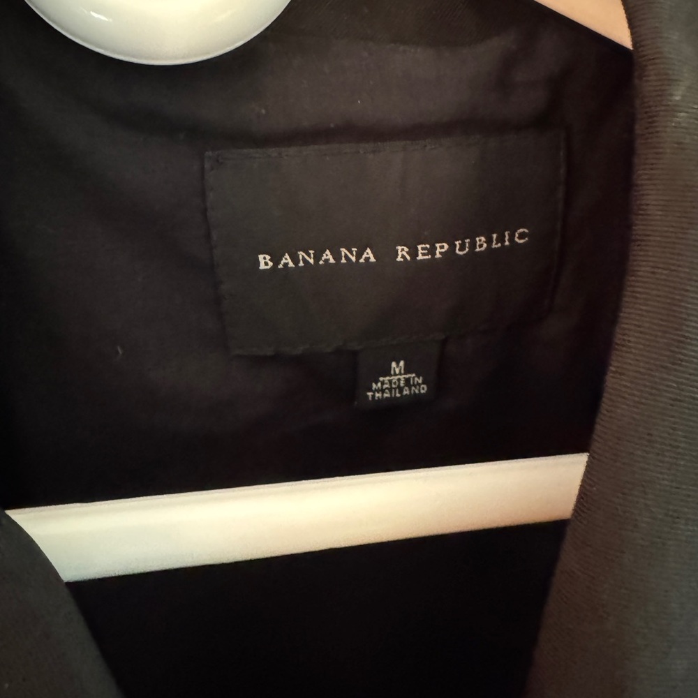 Banana Republic Classic Black Trench Coat - Picture 3 of 15